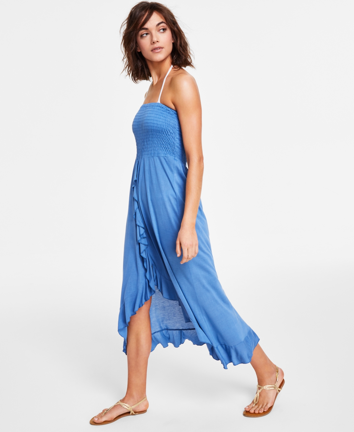 Raviya Strapless High-Low Dress Cover-Up
