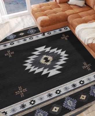 Phoenix Washable PH4 8' x 8' Round Area Rug