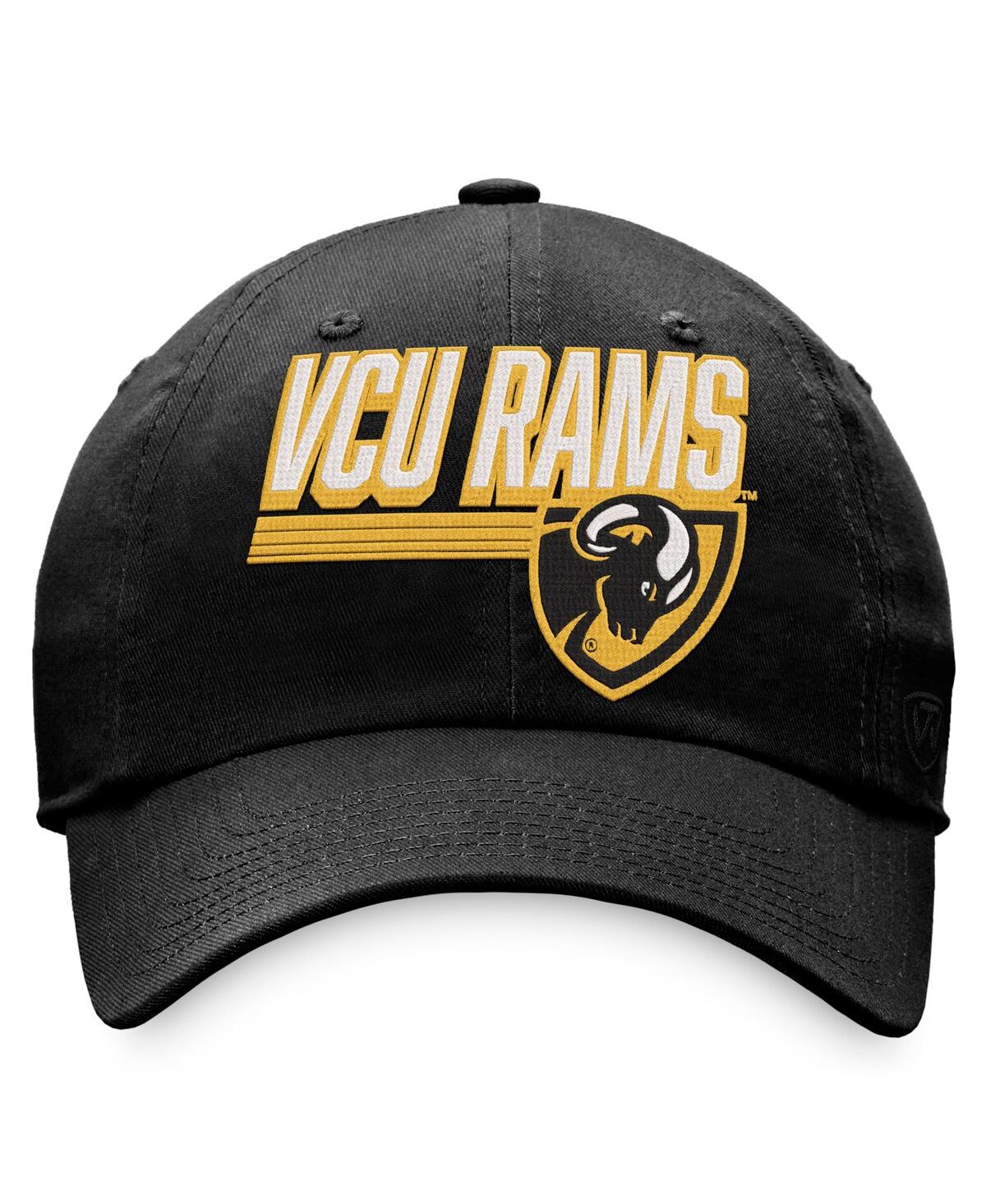 Shop Top Of The World Men's  Black Vcu Rams Slice Adjustable Hat
