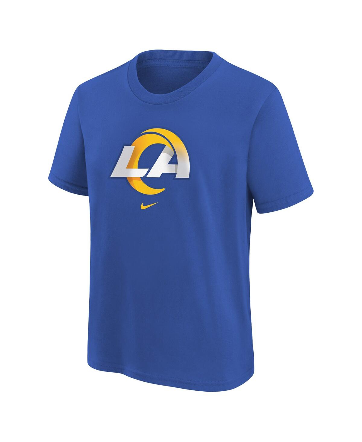 Shop Nike Preschool Boys And Girls  Royal Los Angeles Rams Team Wordmark T-shirt