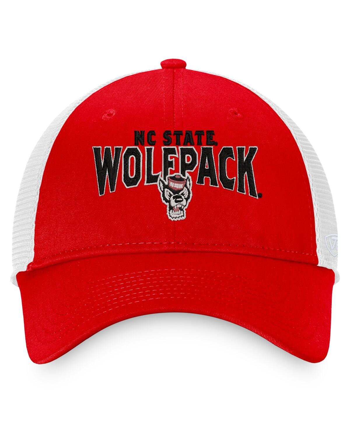 Men's Top of the World White Nc State Wolfpack Breakout Trucker Snapback Hat - White