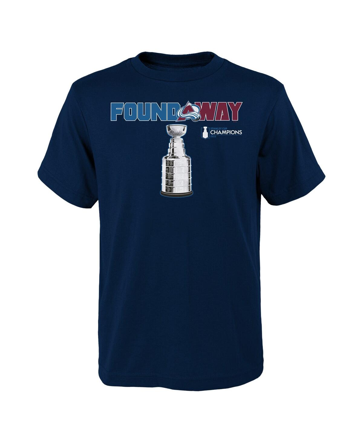 Fanatics Big Boys  Branded Navy Colorado Avalanche 2022 Stanley Cup Champions Celebration T-shirt In Navy