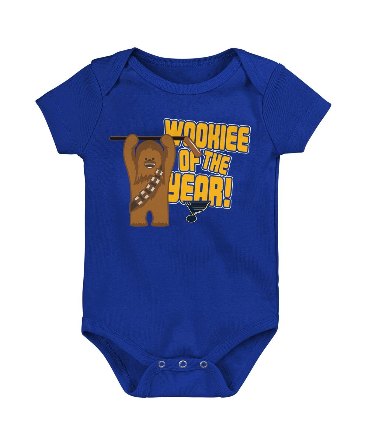 Outerstuff Babies' Infant Boys And Girls Blue St. Louis Blues Star Wars Wookie Of The Year Bodysuit
