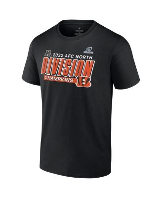 Men's Black Cincinnati Bengals 2022 AFC North Division Champions Divide and Conquer Big and Tall T-shirt