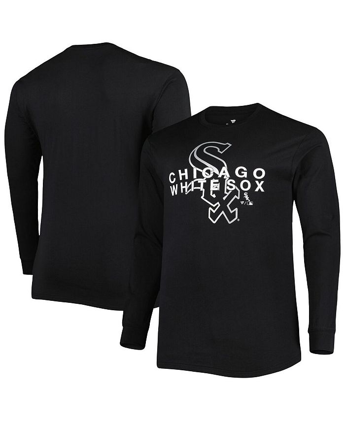 Profile Men's Black Chicago White Sox Big and Tall Long Sleeve T