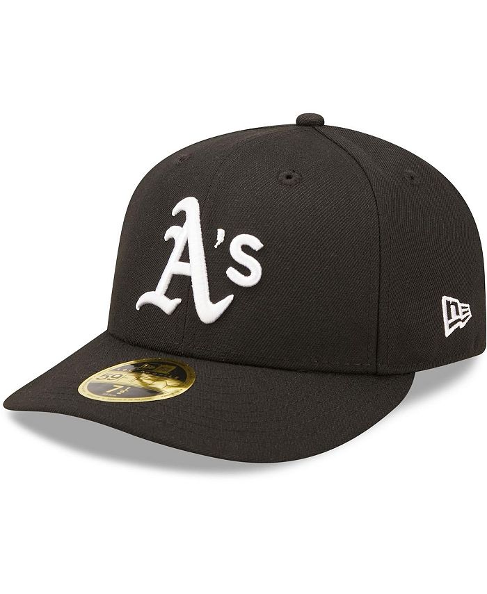New Era Oakland Athletics Heather Black White 59FIFTY Fitted Cap - Macy's