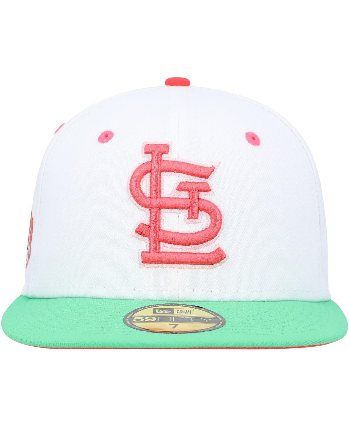 New Era Men's  White, Green St. Louis Cardinals 2011 World Series Watermelon Lolli 59fifty Fitted Hat In White,green