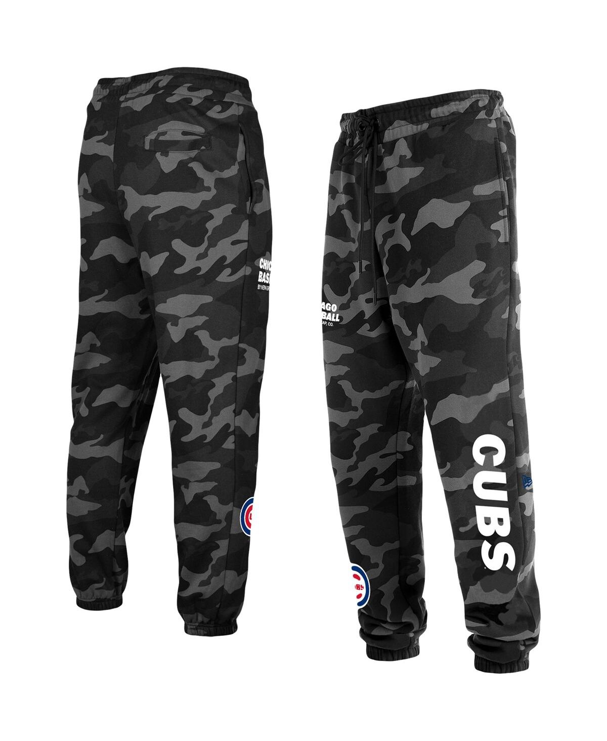 NEW ERA MEN'S NEW ERA BLACK CHICAGO CUBS CAMO JOGGER PANTS 