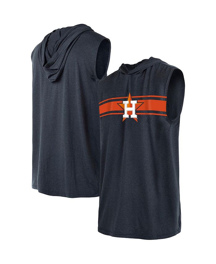 Houston Astros New Era Sleeveless Pullover Hoodie - Heather Navy