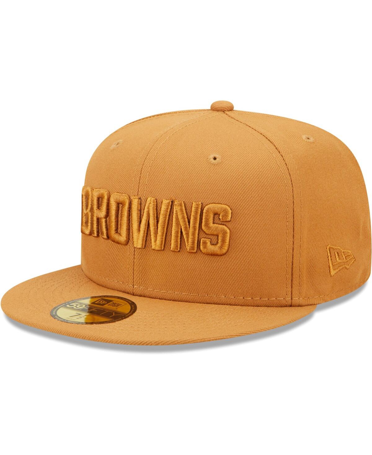 Shop New Era Men's  Brown Cleveland Browns Team Color Pack 59fifty Fitted Hat