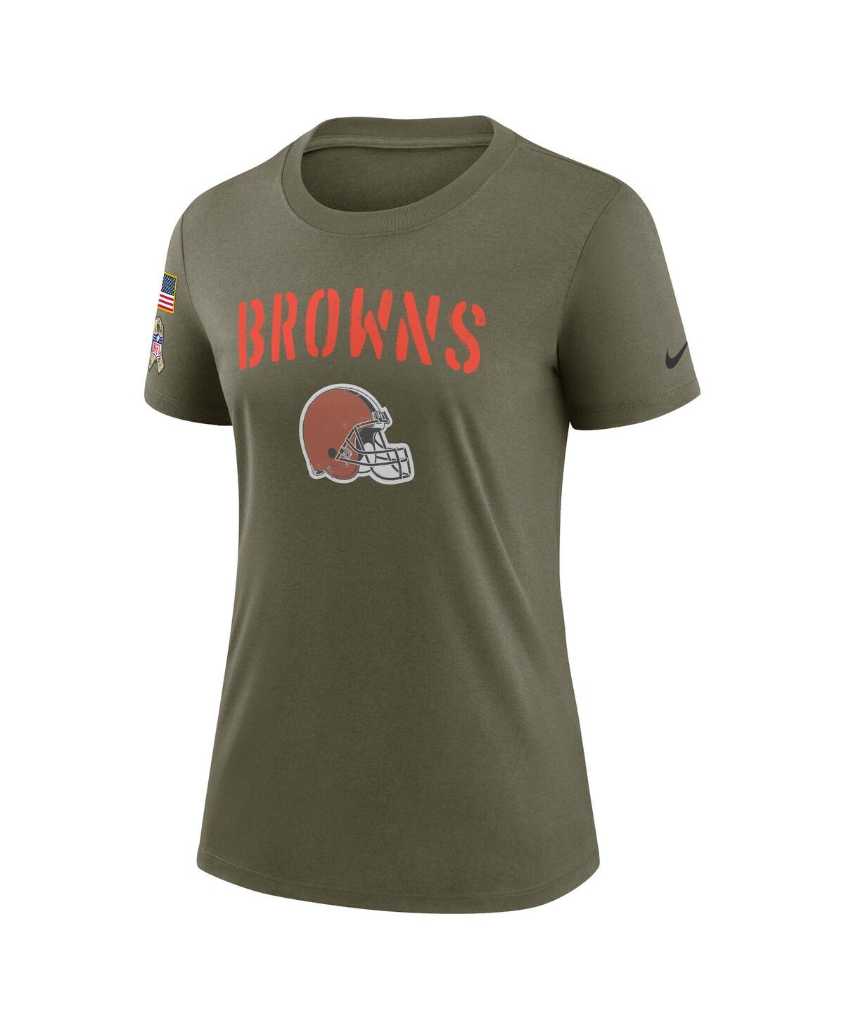 Shop Nike Women's  Olive Cleveland Browns 2022 Salute To Service Legend T-shirt