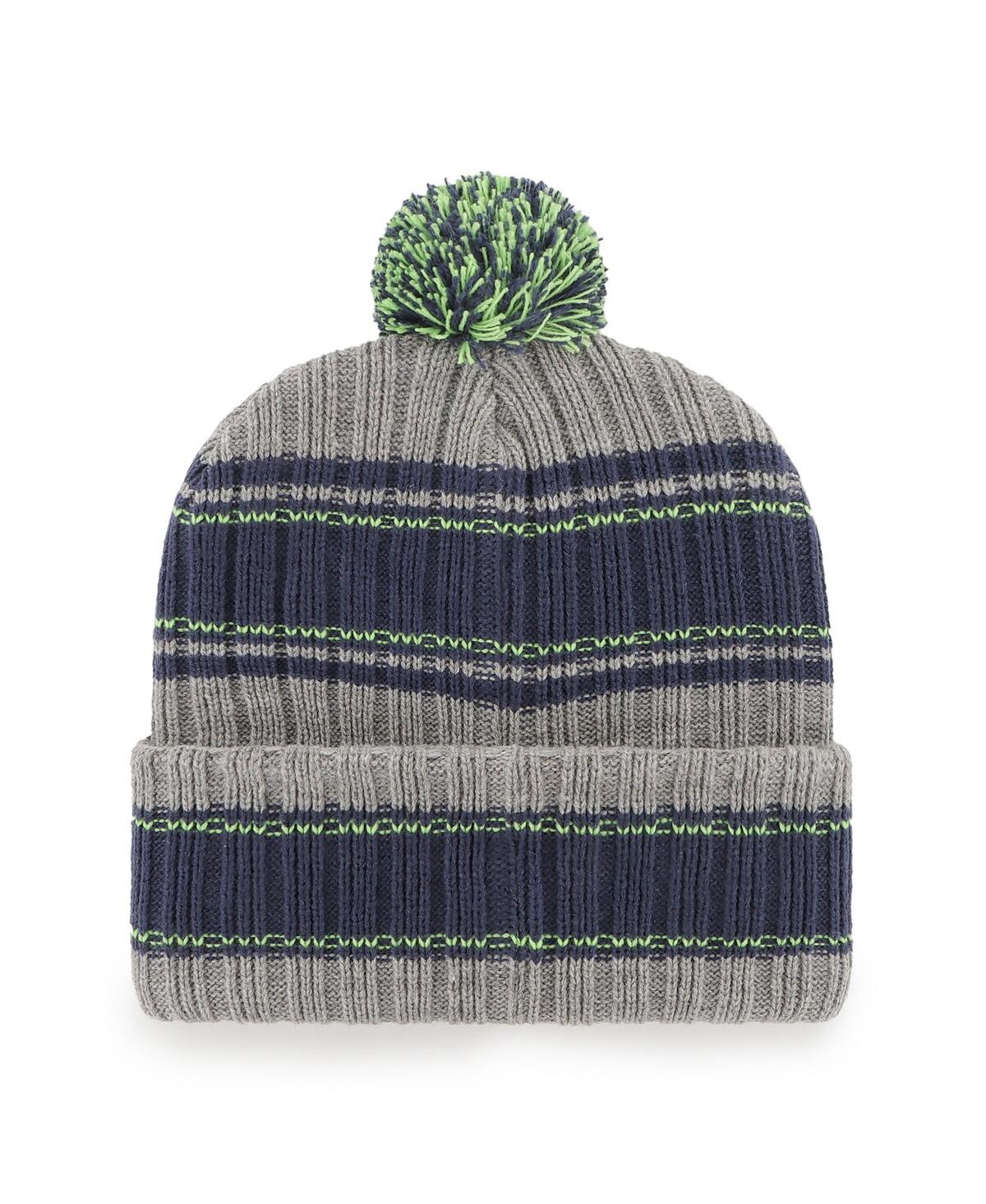 Shop 47 Brand Men's ' Graphite Seattle Seahawks Rexford Cuffed Knit Hat With Pom