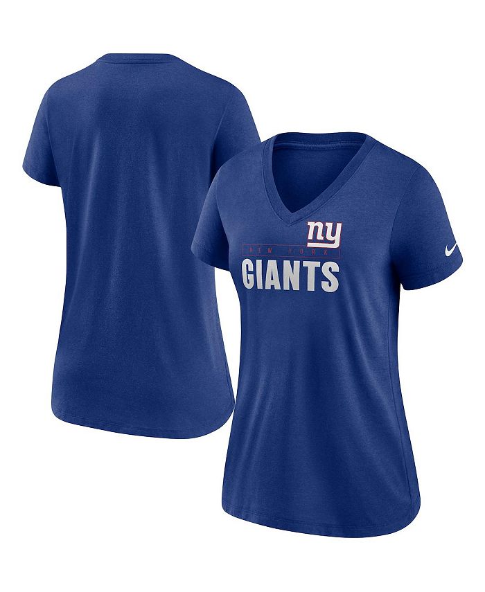 Nike Women's New York Giants Dri-Fit V-Neck T-Shirt - Macy's