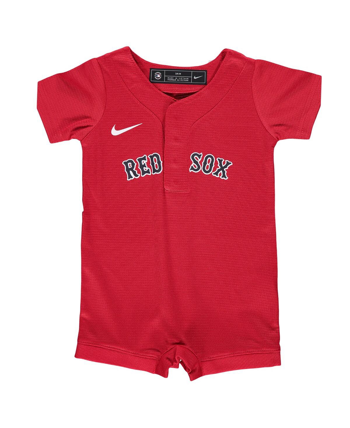Shop Nike Newborn And Infant Boys And Girls  Red Boston Red Sox Official Jersey Romper