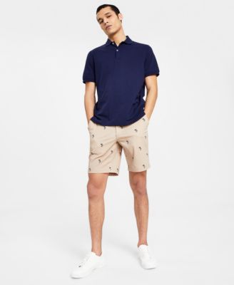 Mens Classic Fit Performance Stretch Polo Palm Print Shorts Separates Created For Macys