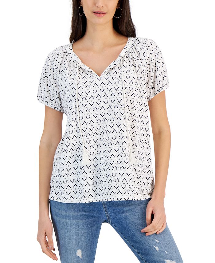 Macys peasant tops store