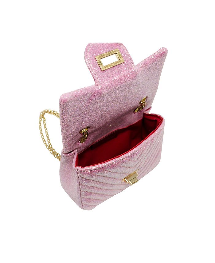 Tiny Treats Pink Classic Glitter Wave Handbag for Girls Macy's