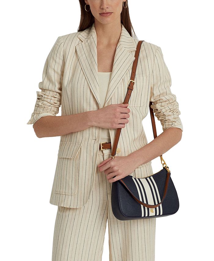 Lauren Ralph Lauren Crosshatch Leather Medium Danni Shoulder Bag Macy's