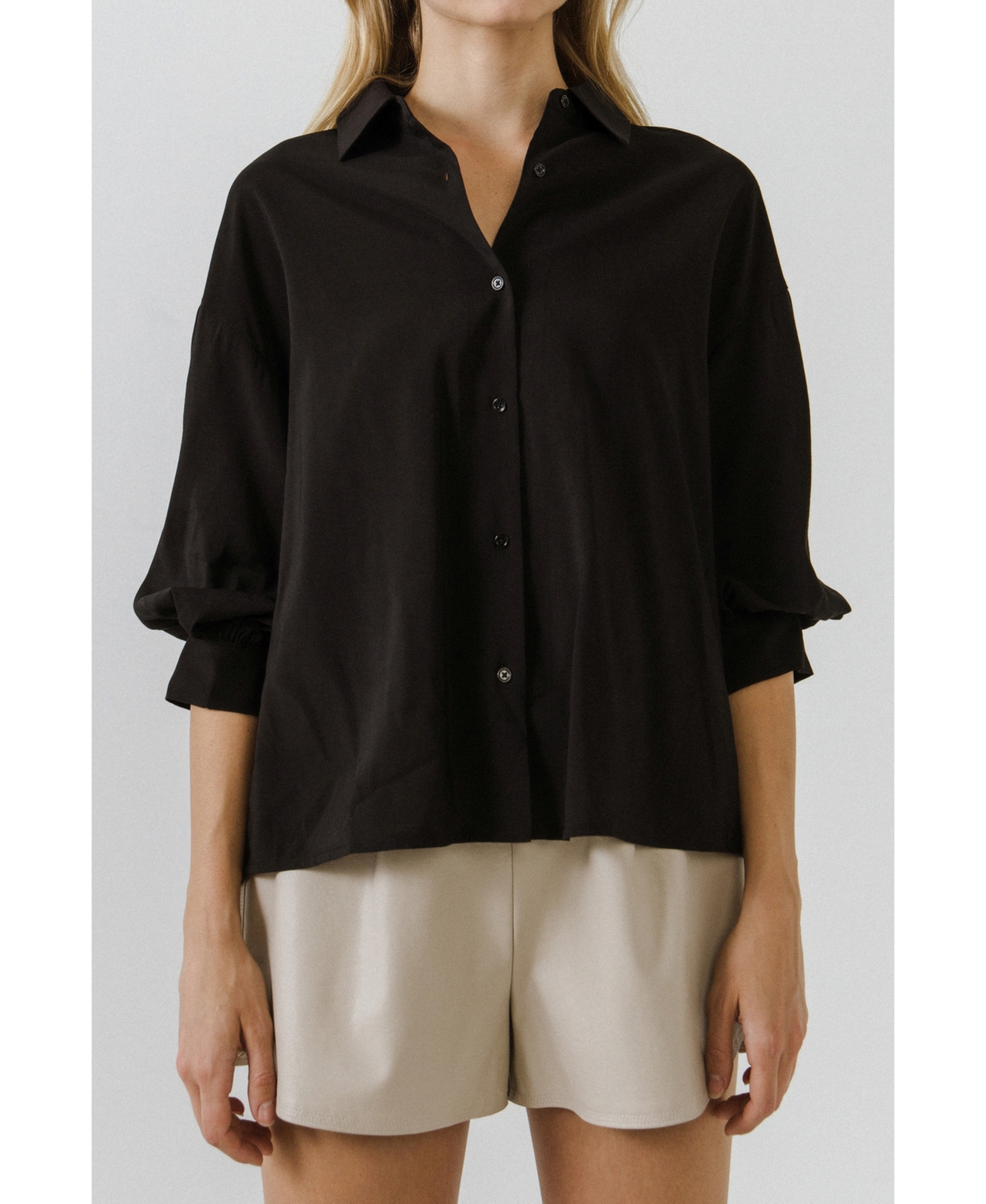 ENGLISH FACTORY WOMEN'S BALLOON SLEEVE SHIRT