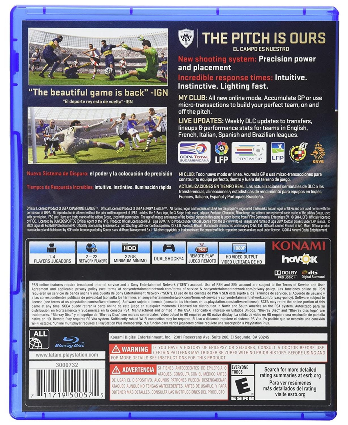 Pro Evolution Soccer 15 (Latam) - PlayStation 4