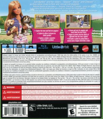 Barbie and Her Sisters: Puppy Rescue - PlayStation 3