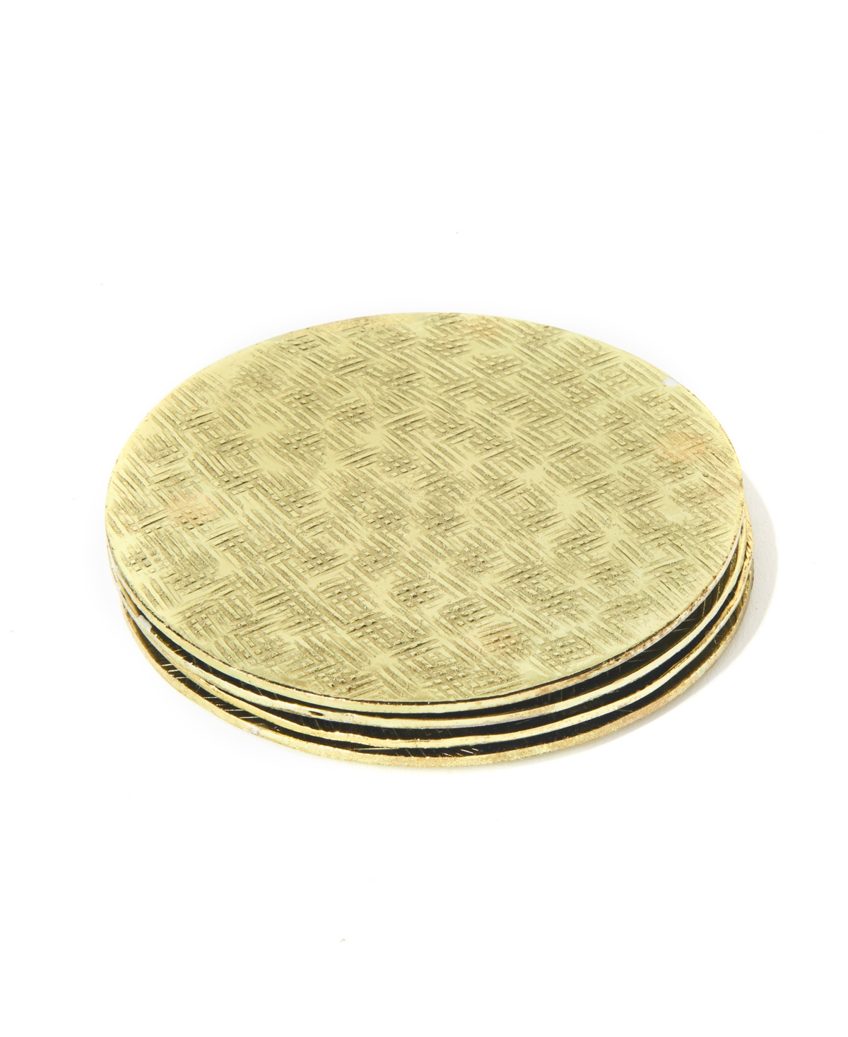 American Atelier Round Coasters Set, 4 Piece In Gold