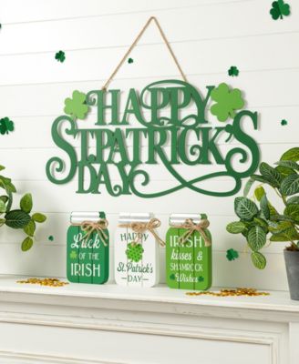 24" L Metal "Happy St. Patrick's Day" Wall Decor