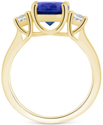 Tanzanite (2-3/4 ct. t.w.) & Diamond (1/3 ct. t.w.) Oval Ring in 14k Gold