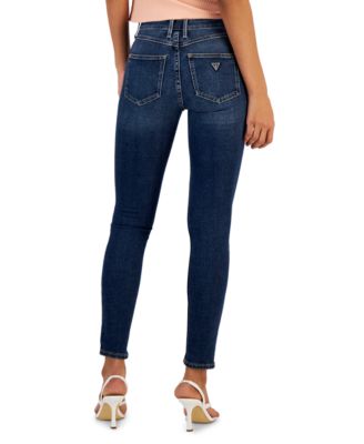 GUESS JEANS Women's High-Rise Button-Fly Skinny Jeans