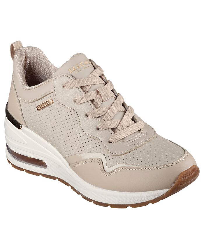 Skechers MILLION AIR Beige - Fast delivery  Spartoo Europe ! - Shoes Low  top trainers Women 99,00 €