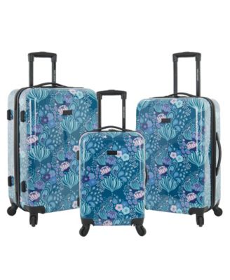3 Piece Rolling Hardside Luggage Set with 4 Wheel Spinners