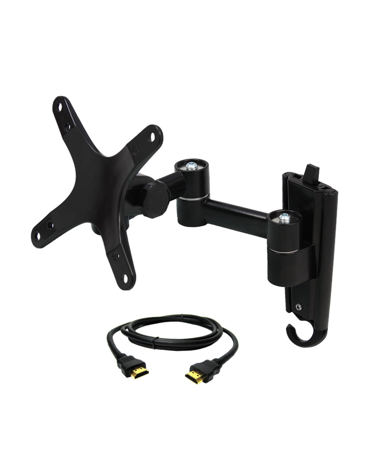 Full Motion Wall Mount for 13-30 in. Displays with Hdmi Cable - Black