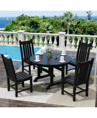5 Piece Outdoor Patio Dining Set Outdoor Round Table and Chair Set