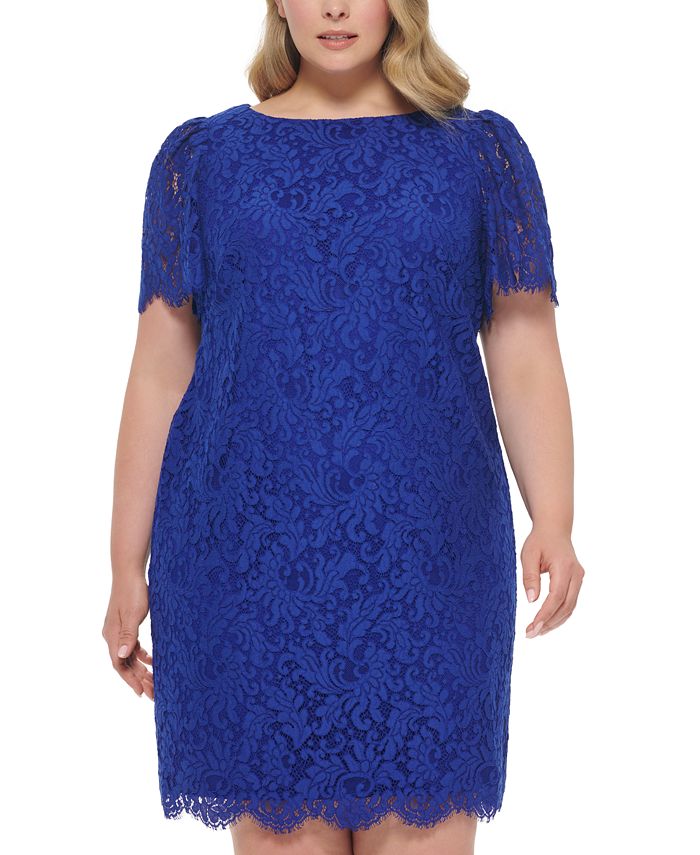 Jessica Howard Plus Size Lace ShortSleeve Sheath Dress Macy's