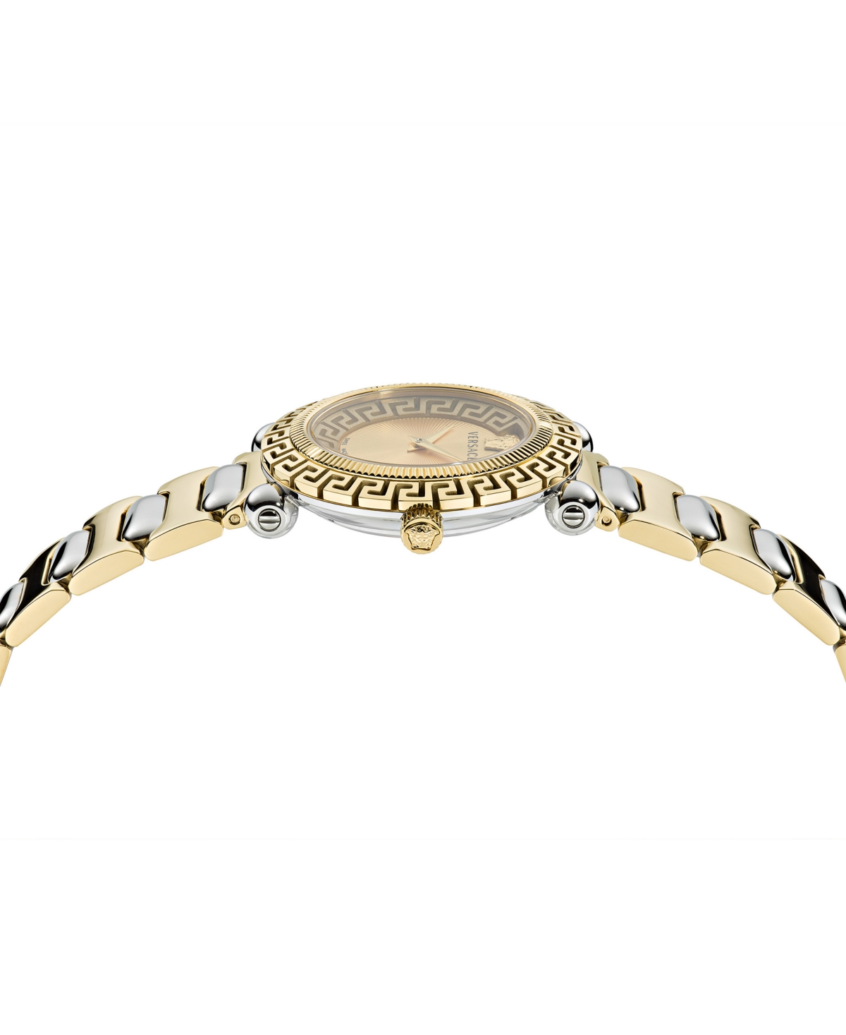 Shop Versace Women's Swiss Greca Twist Two Tone Bracelet Watch 35mm