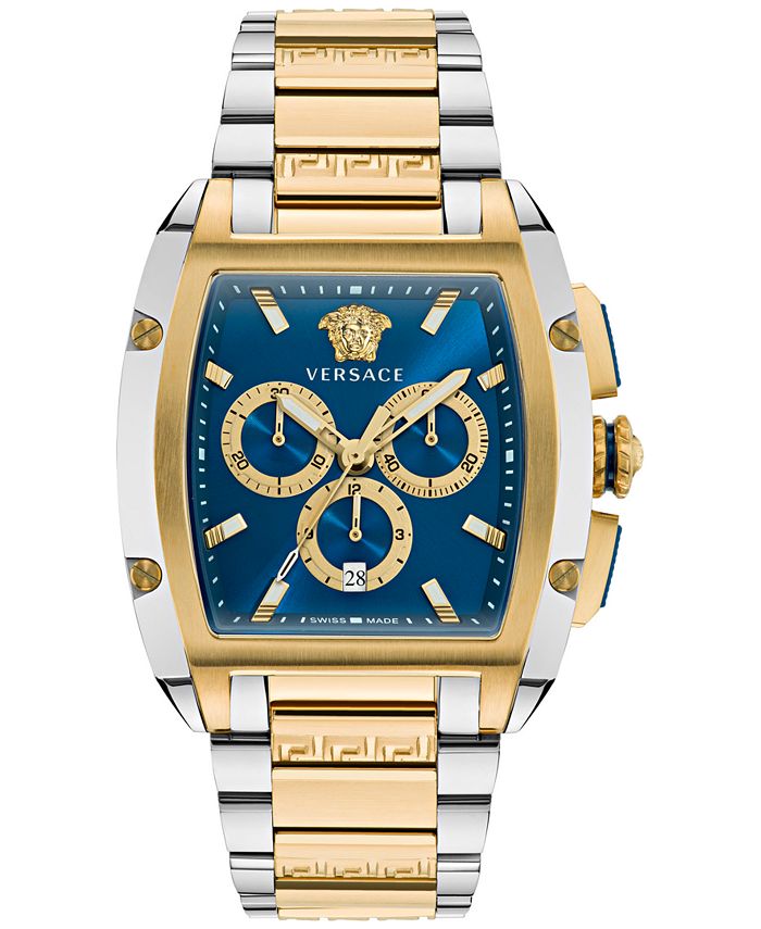 Versace Men's Swiss Chronograph Dominus Two Tone Bracelet Watch