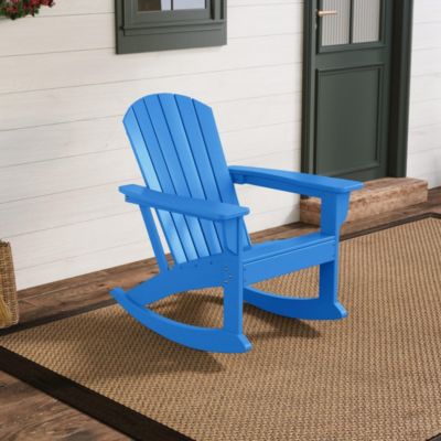 Outdoor Patio Poly Adirondack Rocking Chair Rocker