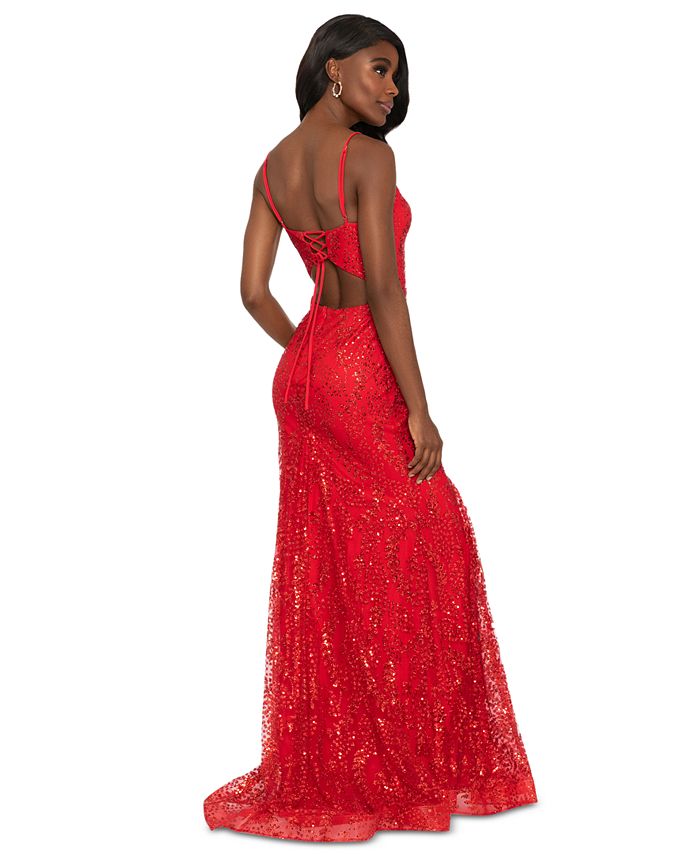 Blondie Nites Juniors Glitter Mesh Dress Charcoal Size 3 main image 1