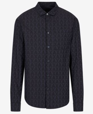 A|X Armani Exchange - Men's Logo Jacquard Button-Down Shirt