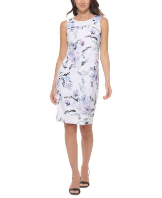 Calvin Klein - Petite Side-Pleated Sleeveless Sheath Dress