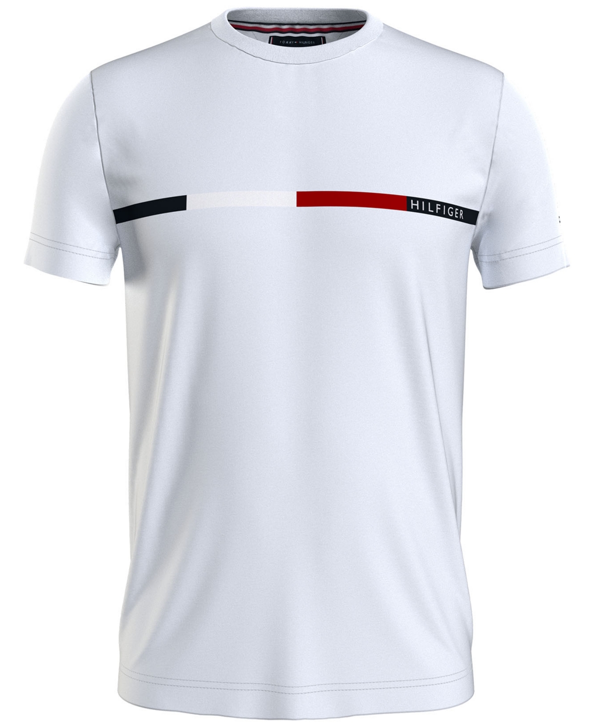 Tommy Hilfiger Men\'s Smart Logo Graphic Bar | T-Shirt Chest Closet Slim-Fit