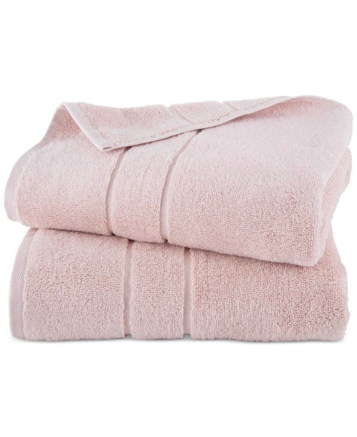 Clean Design Home X Martex Low Lint 2 Pack Supima Cotton Bath Towels In Blush