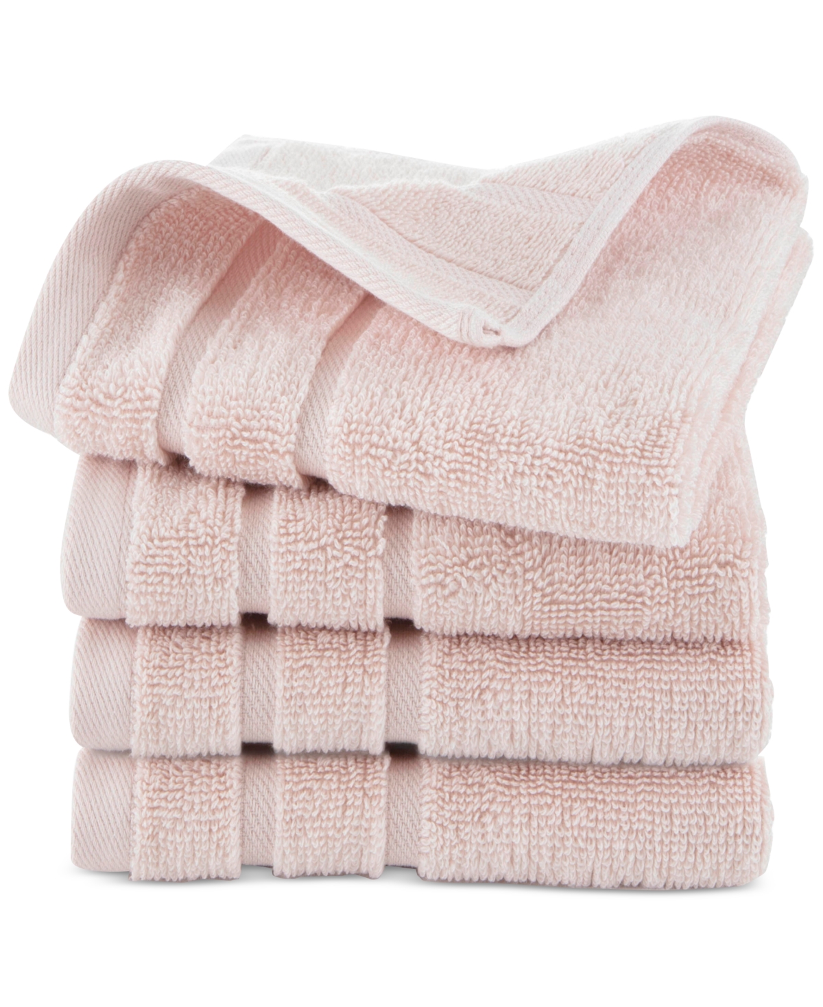 Clean Design Home X Martex Low Lint 4 Pack Supima Cotton Washcloths In Blush