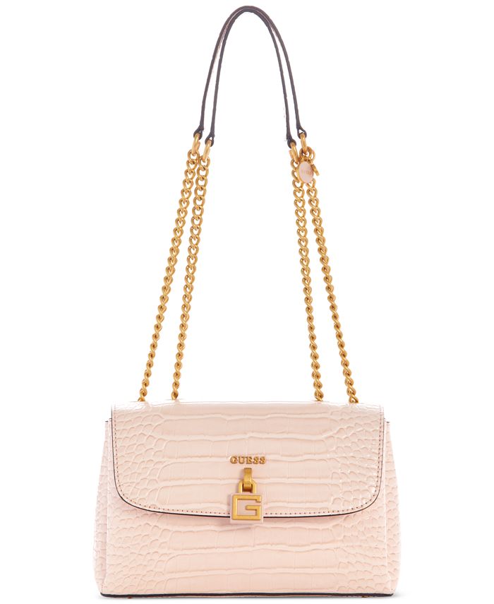 GUESS Montreal Convertible Croc-Embossed Crossbody Flap - Macy's