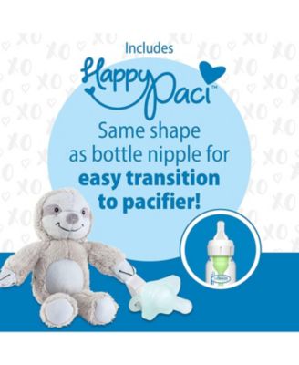 Baby Lovey Pacifier Holder & Teether Clip, Stuffed Animal with Pacifier