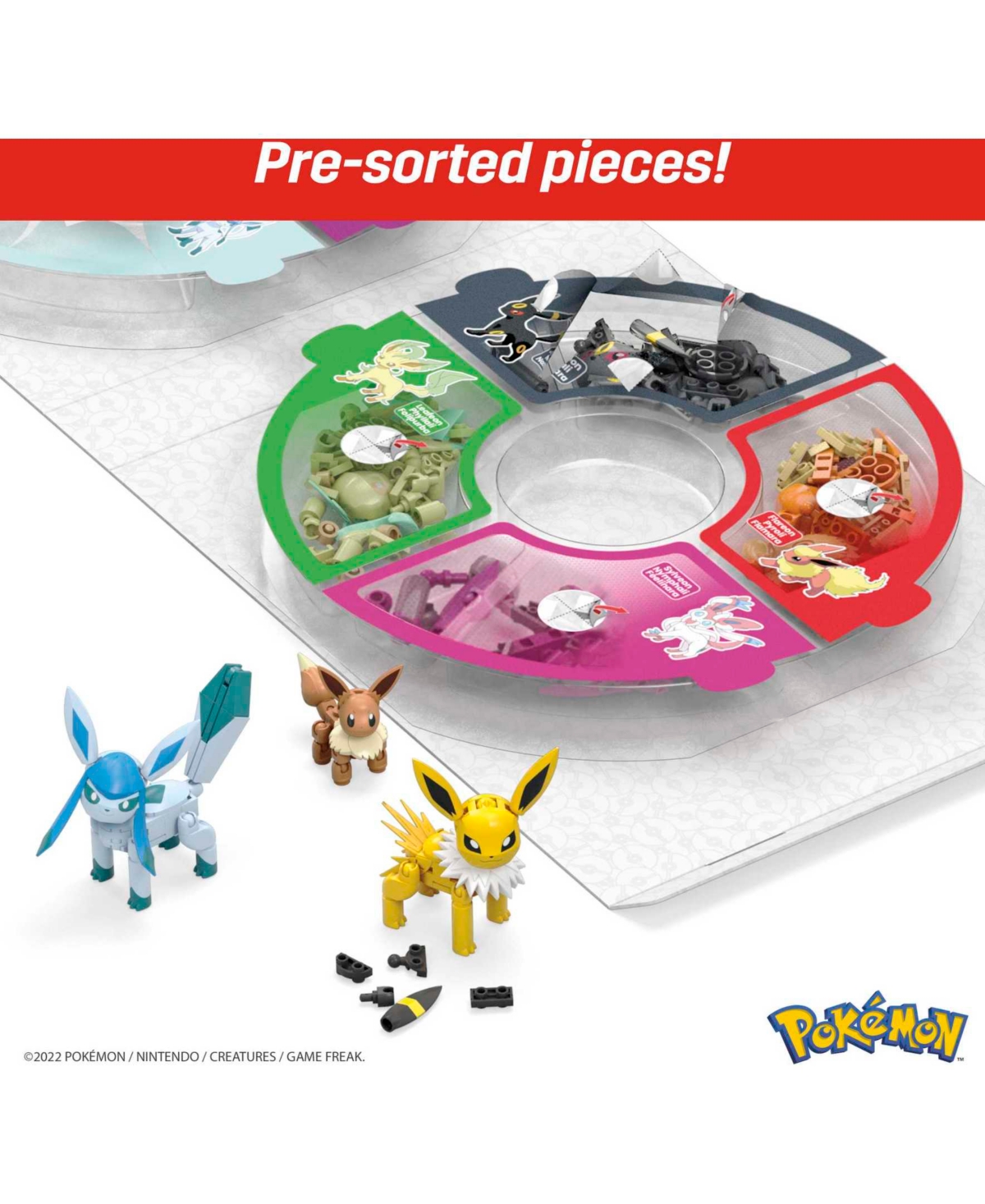 Mega Construx Pokemon Every Eevee Evolution Toy Building Set In Multi-color
