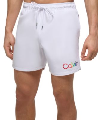 Calvin Klein Kids logo-print drawstring shorts - Neutrals