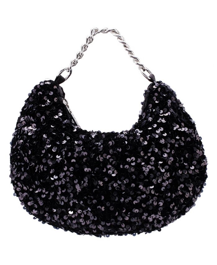 Nina Sequin Small Hobo Bag - Macy's