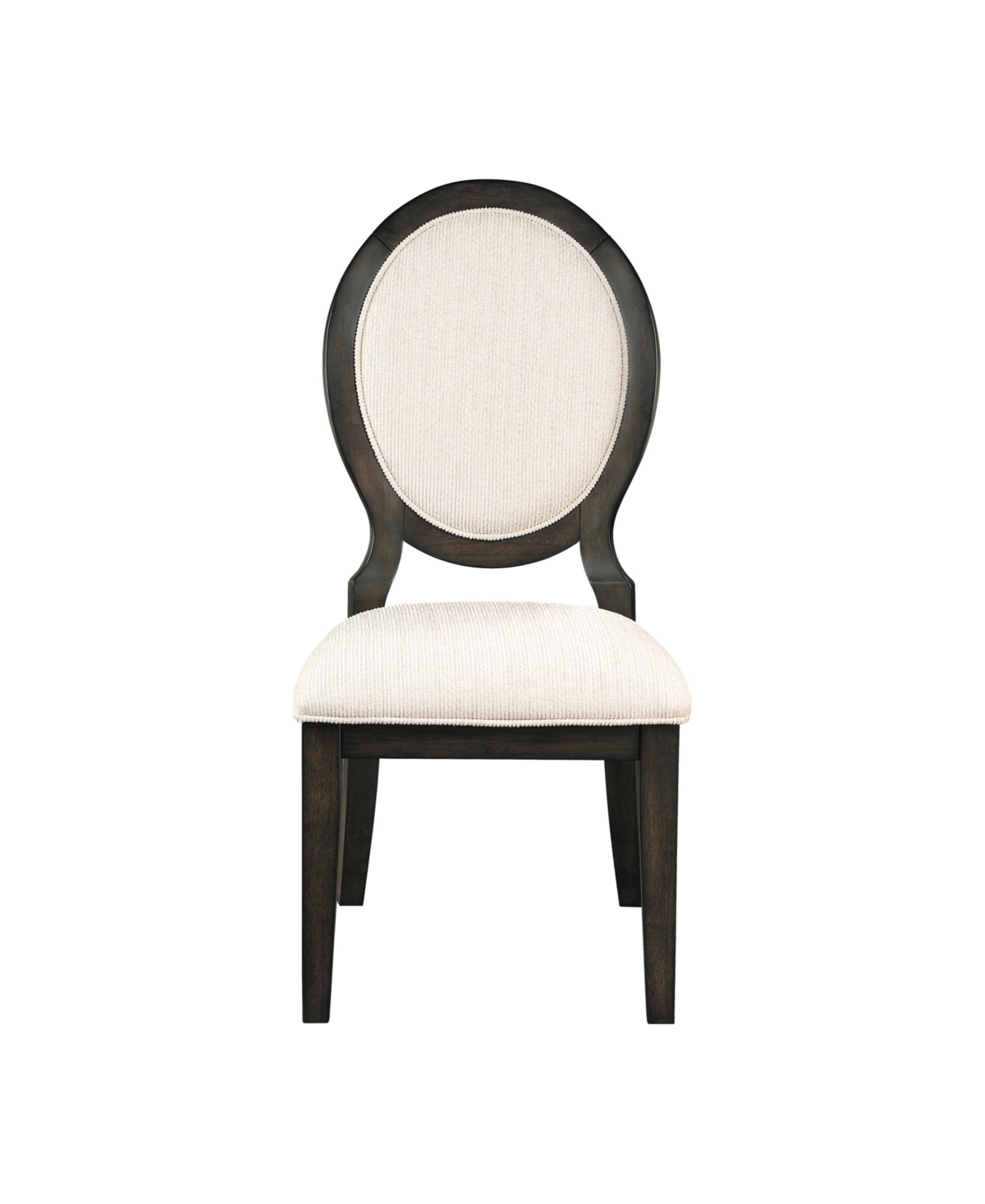 Coaster Home Furnishings 2-Piece Asian Hardwood Twyla Upholstered with Oval Back Dining Chairs Set - Dark Cocoa