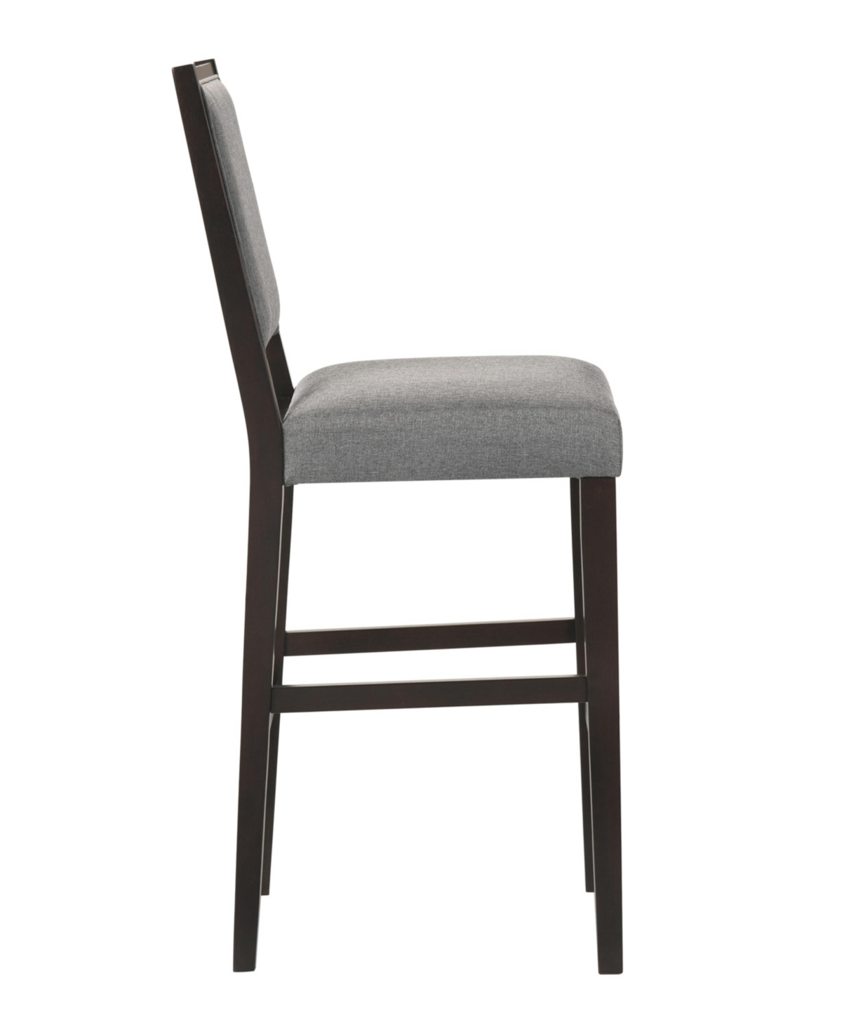 Coaster Home Furnishings 2-Piece Asian Hardwood Upholstered Open Back with Footrest Bar Stools Set - Espresso
